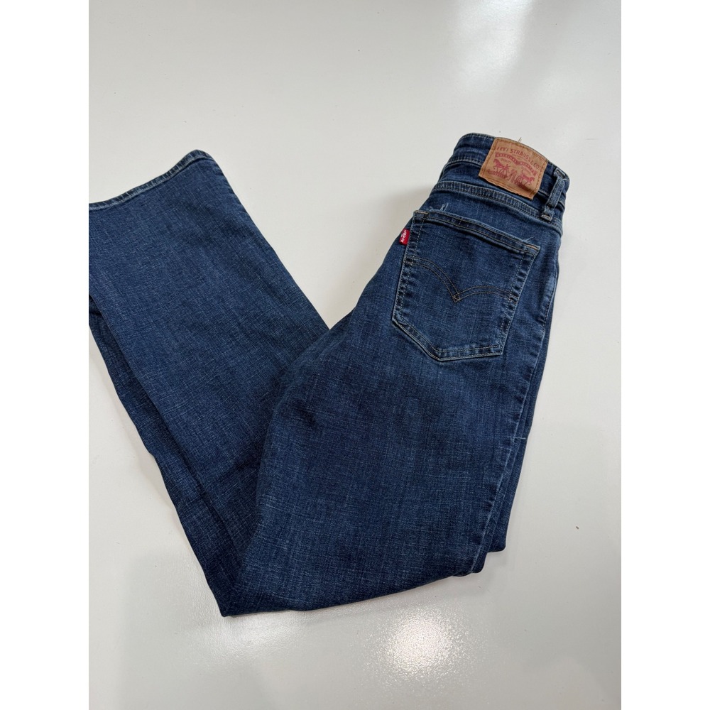 Levis 725 High Rise Bootcut Jeans Dark Wash Blue Denim Size 29 Womens
